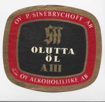 Sff  A III  olut - olutetiketti