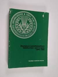 Maatalaous-metsätieteellisen tiedekunnan opinto-opas 1985-1986