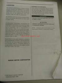 Suzuki RM250 Owner´s service manual -huolto-ohjekirja