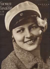 Suomen Kuvalehti 1934 nr 18 / Vappuna, Brondan piirroksia, todellinen Venäjä, kolttakylä, Helsingin Suurtori 40 v sitten