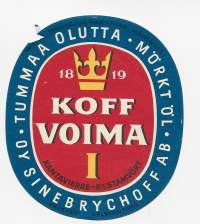 Koff Voima I olut - olutetiketti