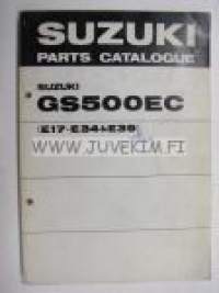 Suzuki GS500EC (E17, E34,&amp;E39) parts catalogue -varaosaluettelo englanniksi