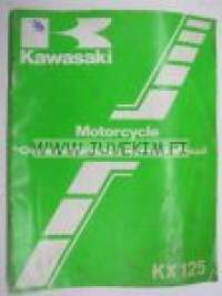 Kawasaki KX125 owner´s manual &amp; Service Manual -omistajan käsikirja englanniksi