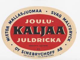 Koff Joulukaljaa  - olutetiketti