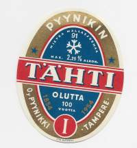 Pyynikin Tähti I   Olutta -  olutetiketti