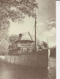 ss Örebro III -  laivapostikortti  postikortti laivakortti leimattu Örebro Båtens dag 1985