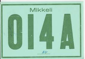 Mikkeli 0I4A  DX-yhteyskortti,  radioamatöörikortti  radioamatööriyhteyskortti     1955