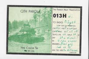 QTH Parola   DX-yhteyskortti,  radioamatöörikortti  radioamatööriyhteyskortti     1956