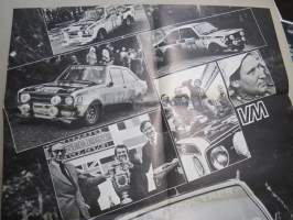 Timo Mäkinen - Henry Liddon - Ford Escort - Voittajia RAC-rallissa 1973-1974-1975 - Vauhdin Maailma -lehden juliste