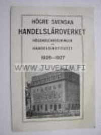 Högre Svenska Handelsläroverket Högskoleavdelningen och Handelsinstitut 1926-1927