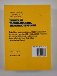 Tekniikan taskusanakirja : suomi-ruotsi-suomi