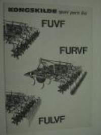 Kongskilde FUVF, FURVF, FULVF spare parts list -varaosaluettelo englanniksi
