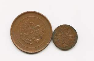 1 ja 5 penniä  1917 II