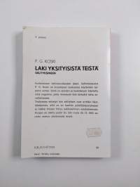 Laki yksityisistä teistä selityksineen