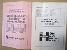 Autojen Maastoajo Finlux Mestaruus 1977 22.5.1977 -rallikisa / moottoriurheilukilpailu, käsiohjelma / lähtöluettelo