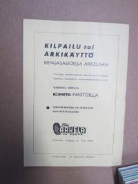 Jääratakilpailut, Jyväskylä - Jyväsjärven jäällä, 20.3.1966 -rallikisa / moottoriurheilukilpailu, käsiohjelma / lähtöluettelo
