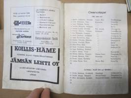 SM-jäärata-ajot Jämsä Patalahti 12.2.1972 -rallikisa / moottoriurheilukilpailu, käsiohjelma / lähtöluettelo