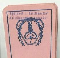 Kristiinankaupungin Apteekki  - apteekkisignatuuri reseptiliuska  blanko