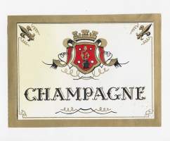 Champagne - viinietiketti,  viinaetiketti kivipaino