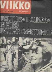 Viikkosanomat 1966 nr 47 / Tuhotulva Italiassa, konkurssi,Saharan viimeinen legioona, vieraisilla Moskovassa,