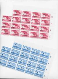 Nederland postituore 20 ja 45 c arkin osia**