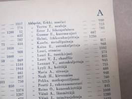 Turun kunnallisverotuksessa v. 1947 verotettujen Luettelo y.m. - Förteckning över de vid kommunaltaxeringen i Åbo år 1947 beskattade -verokalenteri / juorukalenteri