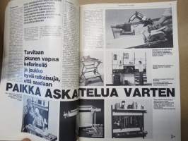 Rautakaupan Uutiset 1979 nr 8, esittelee rakentamiseen liittyviä valmistajia, tuotteita ja tavaroita mm. Strömbertg Kauhajoki tehdas, Fiskars vie metsätyövälineitä