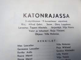 Opistoteatteri - Turun Suomenkielinen Työväenopisto 1965-1966 &quot;Yllätyslapsi&quot; -käsiohjelma, näyttelijöiden nimet ja kuvat näkyvät kohteen kuvissa