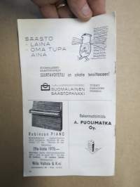 Opistoteatteri - Turun Suomenkielinen Työväenopisto 1965-1966 &quot;Yllätyslapsi&quot; -käsiohjelma, näyttelijöiden nimet ja kuvat näkyvät kohteen kuvissa