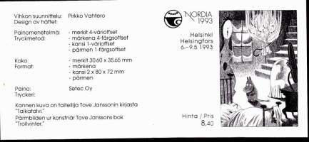 Suomi Nordia Postimerkkinäyttely 1992 -vihko V 17 ** postituore LAPE 1184-1187 (LAPE 8€)