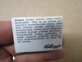 Kirahvi - Kellogg´s Afrikan villieläimiä / Afrikas djurvärld 3-D / kolmiulotteinen keräilykuva