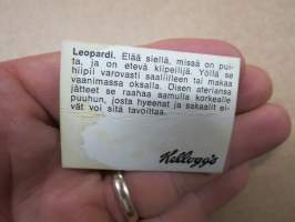 Leopardi - Kellogg´s Afrikan villieläimiä / Afrikas djurvärld 3-D / kolmiulotteinen keräilykuva