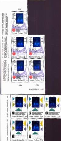 Suomi - Suomalaista teknologiaa 1992 LAPE 1170-171 (LAPE 1,80€ pari)  ** postituore. 5+5 kpl = 10 kpl (osa-arkit). Hologrammimerkit