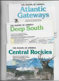 Atlantic Gateways, Deep South ja Central Rockies / USA kartta 1984 yht  3  kpl