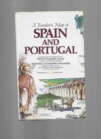 Spain and Portugal A Traveler´s Map  kartta 1984