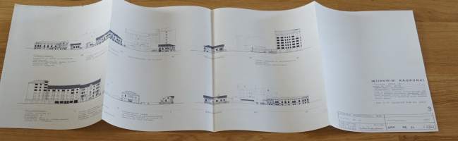 Viipuri pienoismalli 1939 Wiipurin kaupunki, Repola,-Piharakennuksia  -  täydentävä julkisivukaavio 1/500 1986