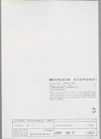 Viipuri pienoismalli 1939 Wiipurin kaupunki, Repola,- Kannaksenkatu, , Brahenkatu, Myllymäenkatu julkisivukaavio 1/500 1986
