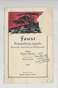 Faust : draamallinen legenda /Gandonnière, A.  ; Berlioz, Gérard  ; Berlioz, Hector  ; Klemetti, Heikki , 1876-1953&quot;Suomen laulu&quot; 1917.