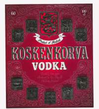 Koskenkorva Vodka  100 cl 60 %    - viinaetiketti
