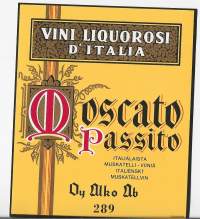 Moscato Passito  Alko nr  nr 289 - viinaetiketti viinietiketti
