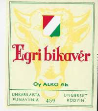 Egri bikaver Alko nr 459 - viinietiketti viinaetiketti