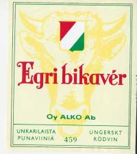 Egri bikaver Alko nr 459 - viinietiketti viinaetiketti