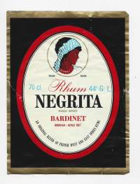 Rommi Negrita - viinaetiketti