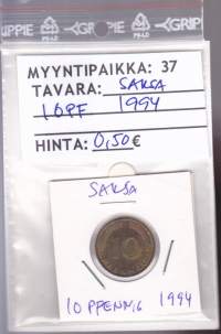 Saksa - Kolikko 10 pfennig 1994