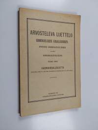 Arvosteleva luettelo suomenkielisestä kirjallisuudesta : apuneuvoksi kansankirjastojen hoidossa Kolmas vihko, Kaunokirjallisuutta (kokoelmia, runoutta, näytelmiä,...