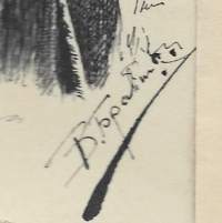 Alkuperäinen laadukas tussipiirros &quot;Pakolaisen paluu kotimaahansa&quot;   sign kyrillisin kirjaimin , jossa painettu ohjelma 29.1.1920 koko , 24x14 cm