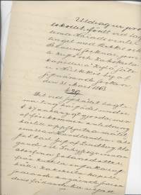 Vanha asiakirja -Utdrag protokollet Piikkis och St Carins socken 1863  yht 6 sivua