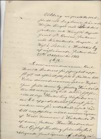 Vanha asiakirja -Utdrag protokollet Piikkis  socken 1863  yht 5 sivua