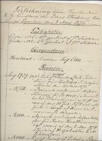 Förteckning öfver Handlaren Sternus  1876   8 sivua