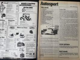 Autosport - Lehti 1979 nr 7 - Jody&#039;s first for Ferrari, Surer´s F2 Vallelunga, Mikkola wins Welsh, Marshall Art, ym.